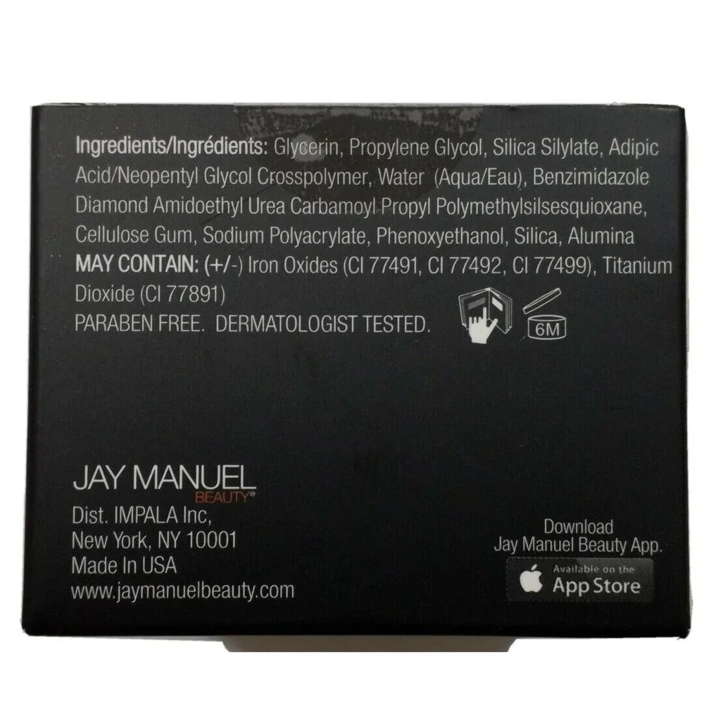NIB JAY MANUEL Filter Finish Collection Powder Cream Foundation MEDIUM 1~Lot 2~